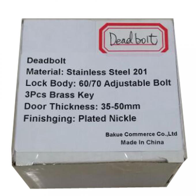 높은 보안 SUS304는 실린더 Deadbolt 자물쇠 도금한 니켈 끝을 골라냅니다