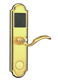 금으로 칠한 호텔 전자문 잠금 카드 / 열쇠로 작동 288 * 73mm 판 크기