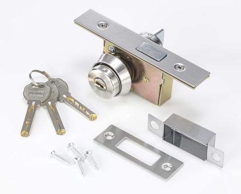 Single Cylinder Square Latch Aluminum Frame Glass Door Lock