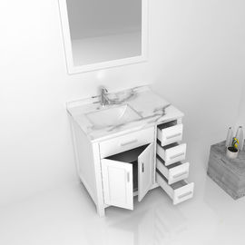 흰색 단단한 나무 욕실 바티 캐비닛 / 싱크대 캐비닛