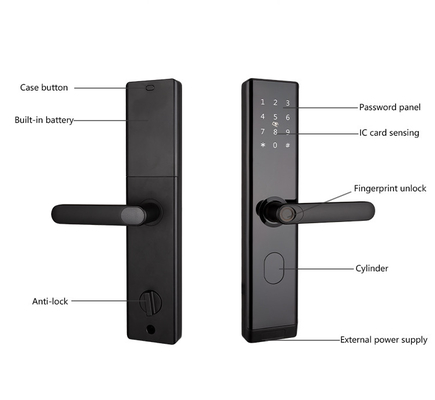와이파이 TTLOCK 스마트 문 잠금 바이오메트릭 지문문 손잡이 디지털 키리스 잠금