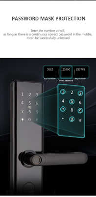 와이파이 TTLOCK 스마트 문 잠금 바이오메트릭 지문문 손잡이 디지털 키리스 잠금