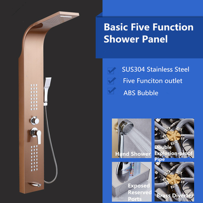 스테인리스 스틸 샤워 패널 H150xW22cm 다채로운 머리 폭포